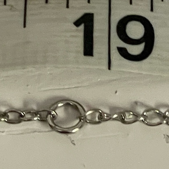 19” necklace w/round silver tone floating 17 birthstone opens locket w/charms - Picture 7 of 9